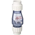 Pictured is the Campbell B-0823-15C sump pump quiet check valve we use with all of our sump pumps and sewage pumps. They are quaiet, sturdy and durable. 